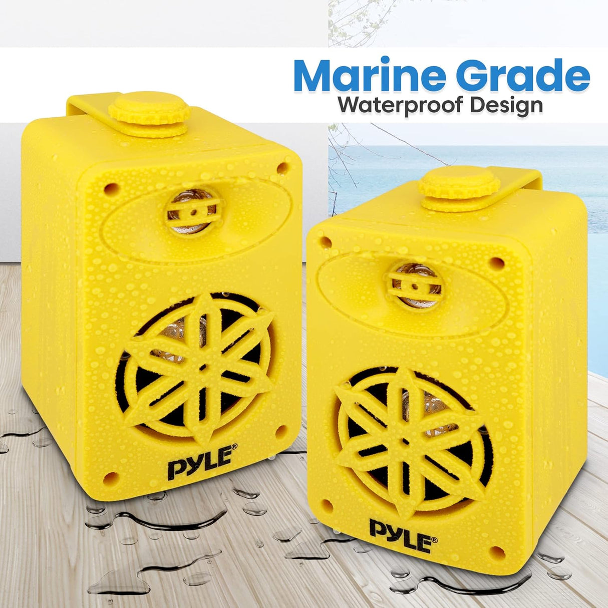 Parlantes Portátiles Bluetooth PYLE-HOME PDWRBT36YL