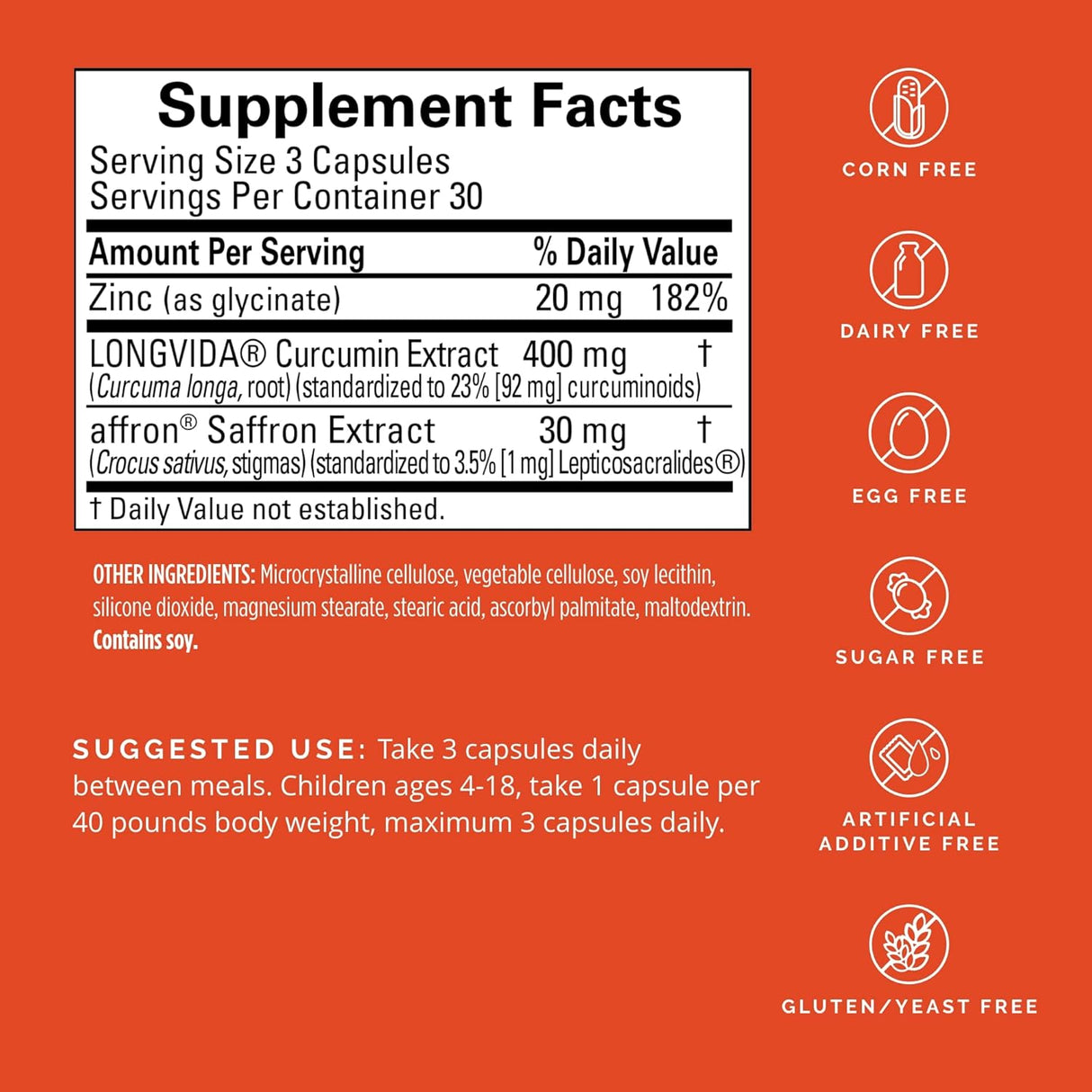 Suplementos 90 cápsulas Con extracto de flor de azafrán