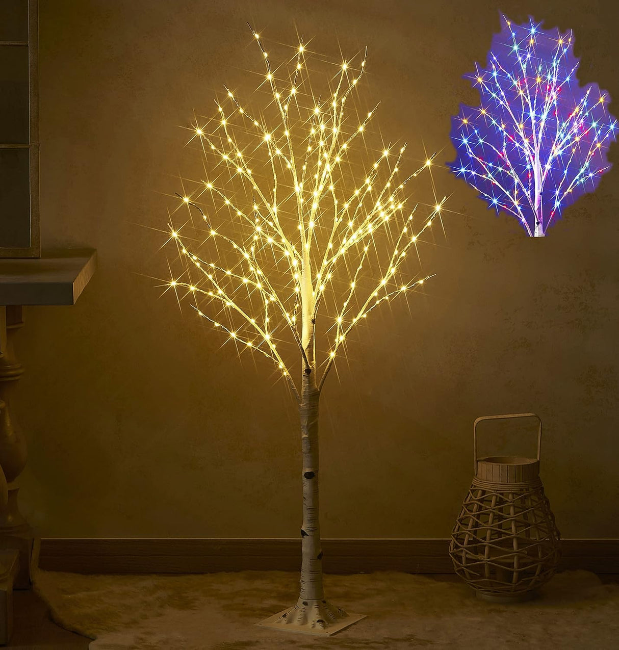 Árbol de Luz LED Birchlitland 4FT 200L Decoración Navideña