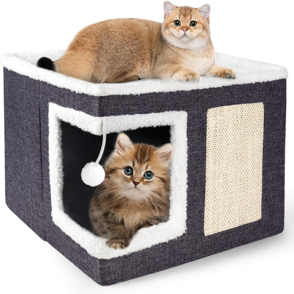 Casa para gatos grandes, marca desconocida, cama reversible, modelo