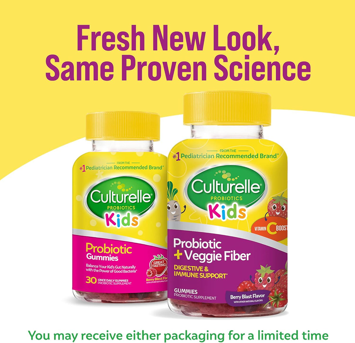 Gomitas probióticas + fibra vegetal con refuerzo vitamina C