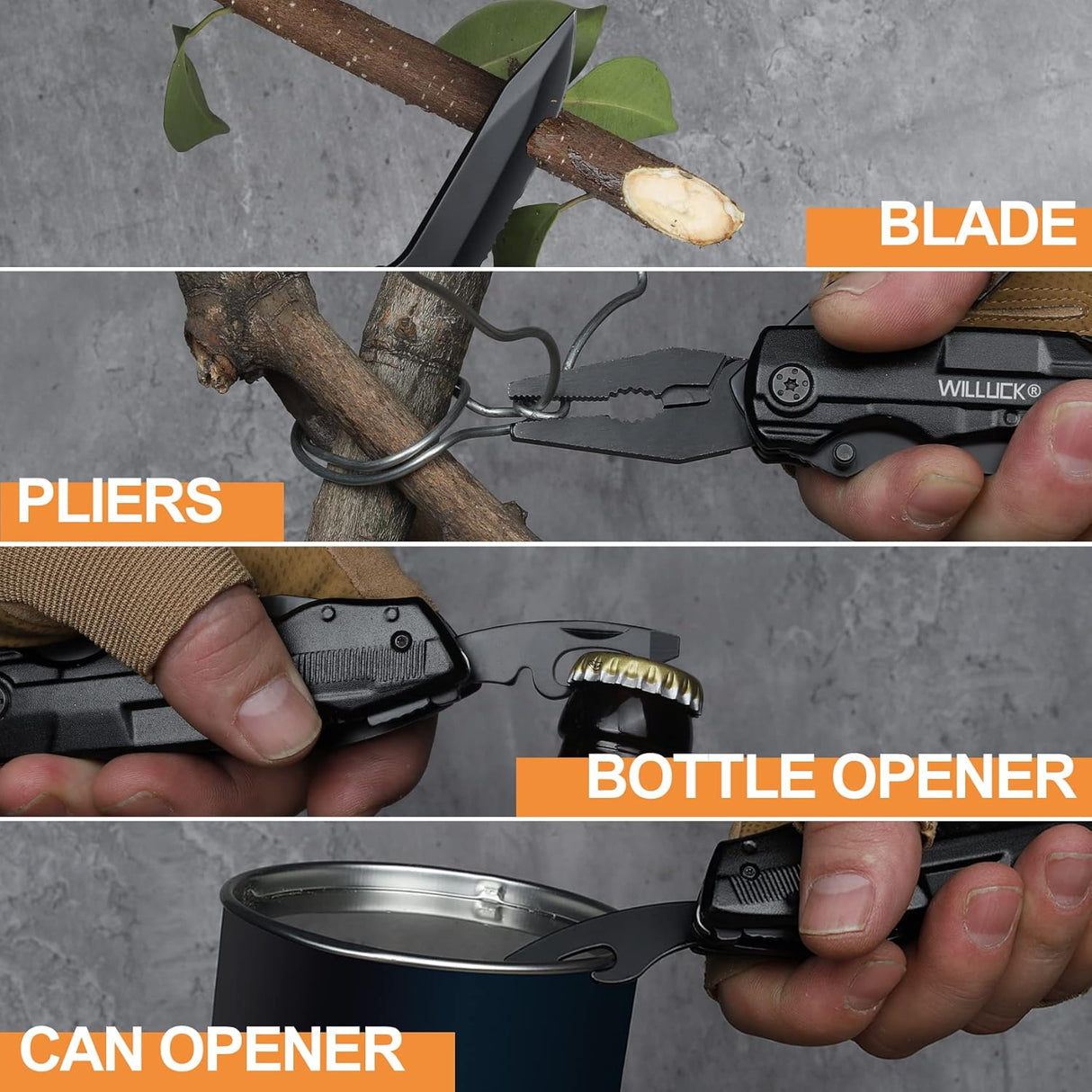 Cuchillo de bolsillo multiherramienta con cuchilla