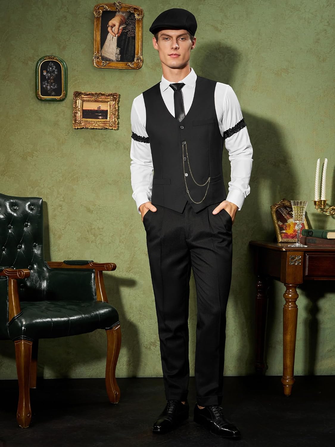 Conjunto de Accesorios YESSA para Hombre 1920s Gatsby Gangster