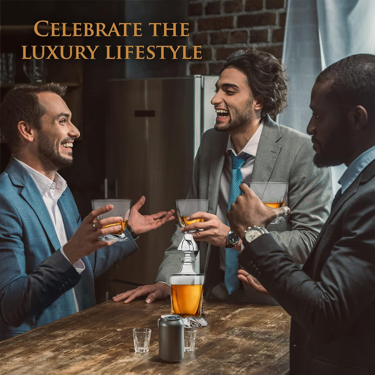 Decantador de vidrio de whisky NUTRICHEF NCGD1XZ96