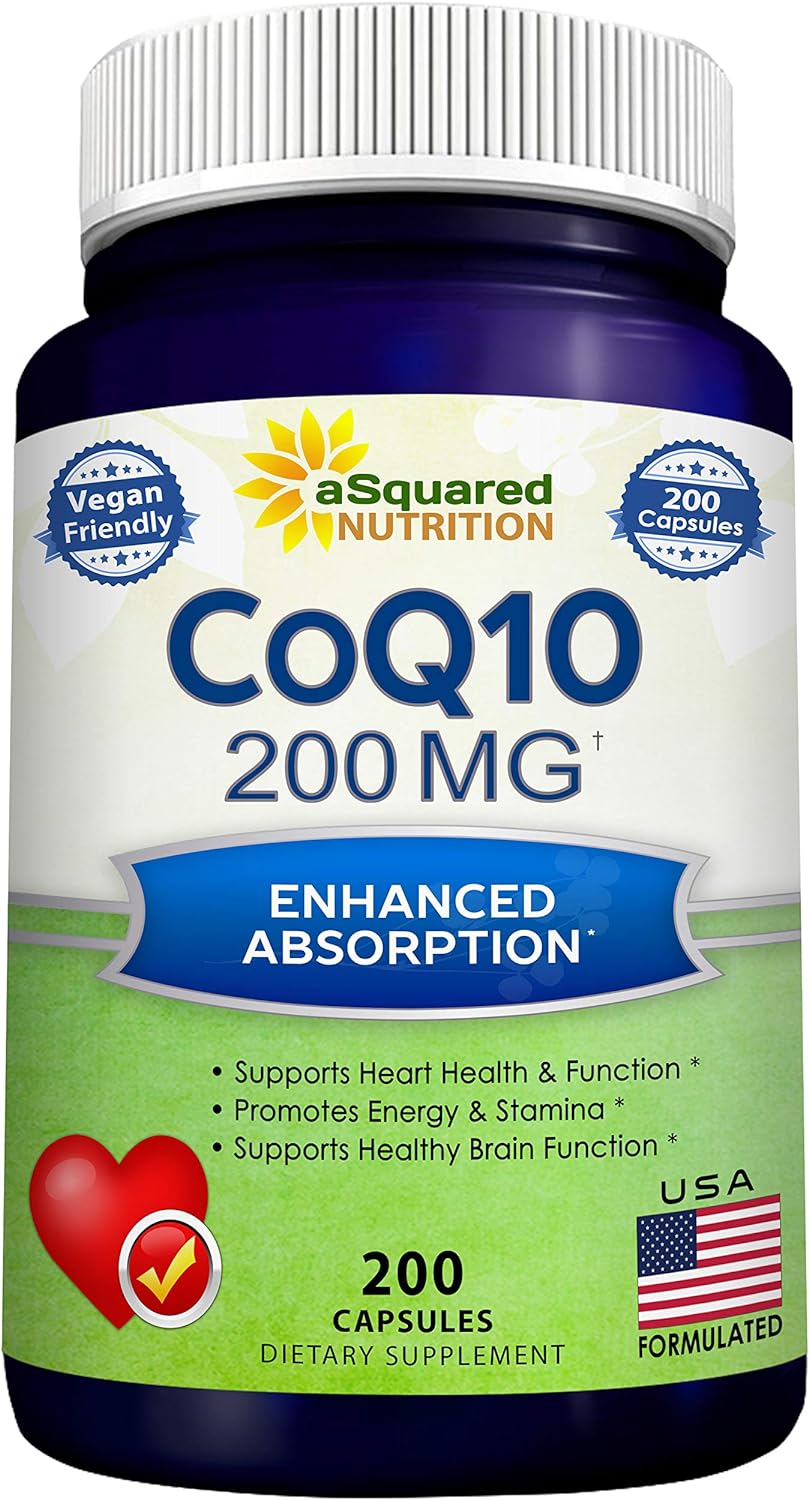 Suplemento aSquared Nutrition CoQ10 200 Capsules and 200mg
