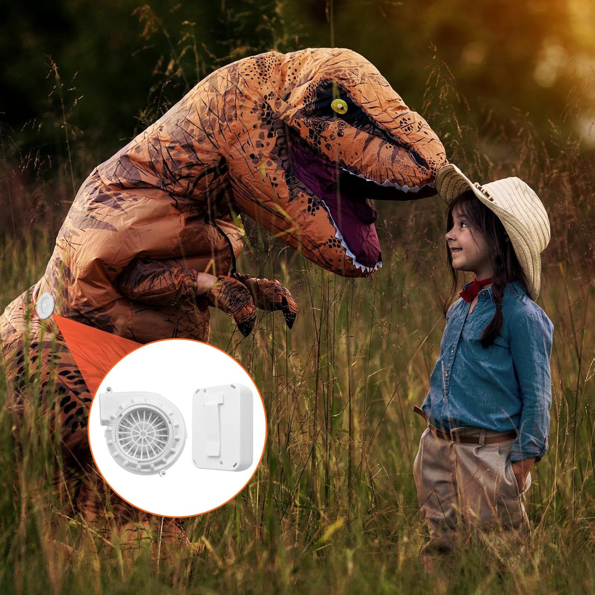 Ventilador Inflable para Disfraz, Mini Bomba, Reemplazo