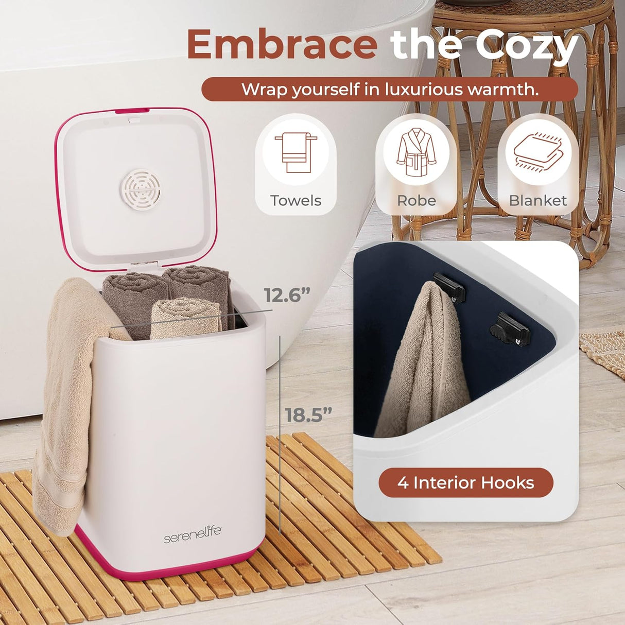 SereneLife SLTLWSQ80 - Calentador de capacidad de 23 litros