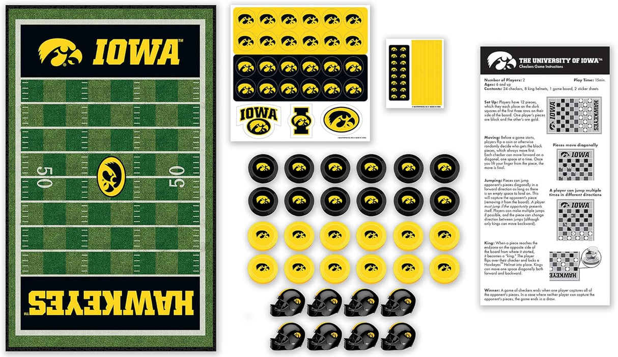 Juego de Damas Iowa Hawkeyes de MasterPieces, 13 x 21