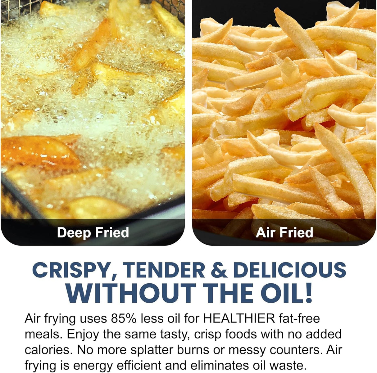 Freidora de aire Elite Gourmet EAF-0201, 2.1qt, 1000W, timer