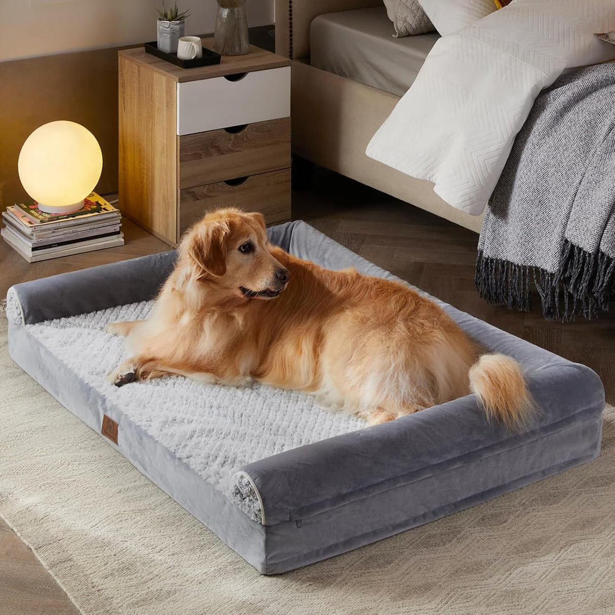 Cama ortopédica para perros WNPETHOME, con funda impermeable