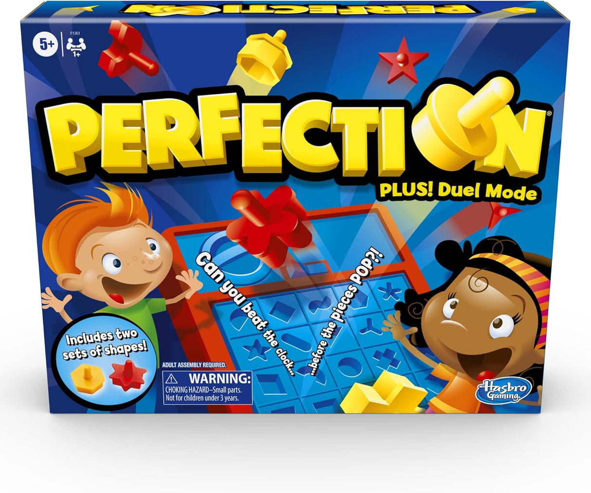 Juego de Poppers Hasbro, Piezas en Forma, Duel Mode 2 Jugadores