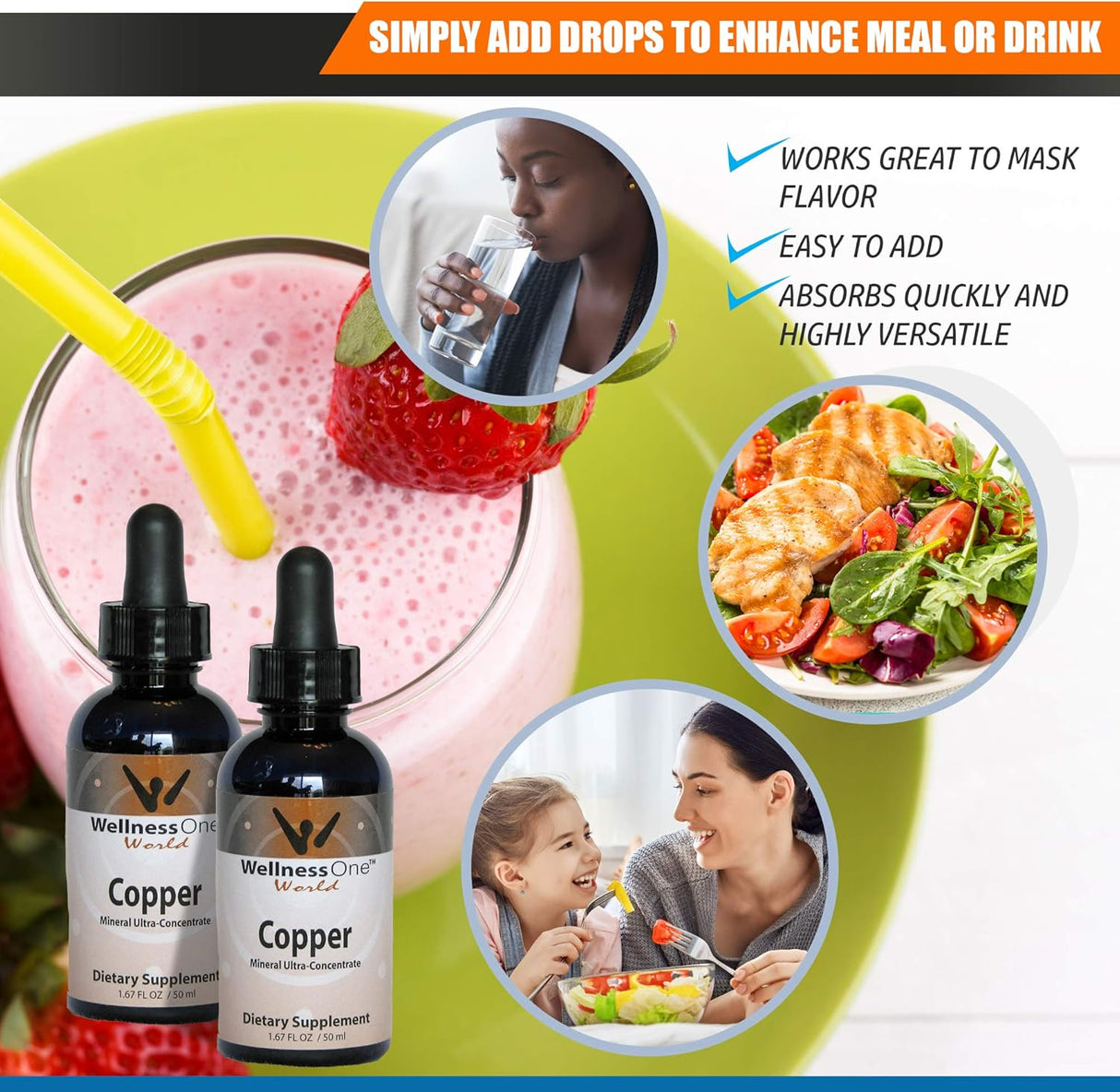 Suplemento dietario Mineral Líquido para ayudar a la salud