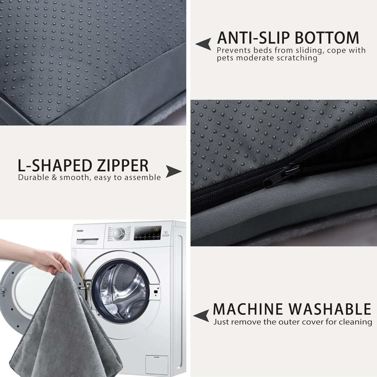 Cama para perro impermeable Deluxe Plush - 35 x 22 pulgadas