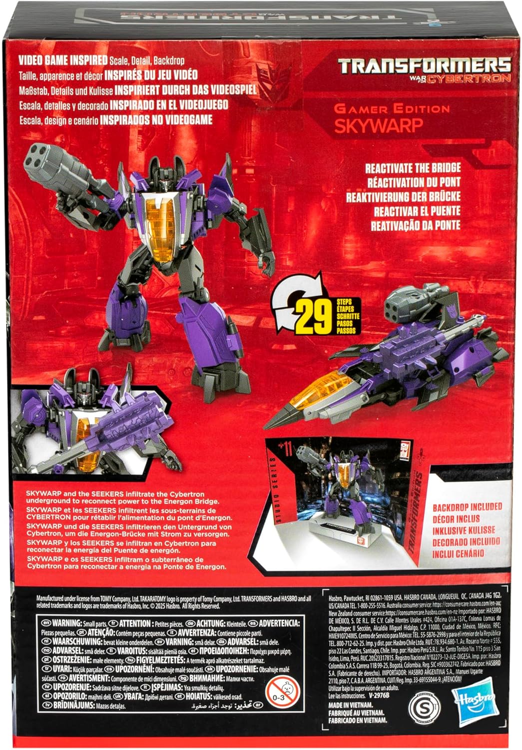 Figura de acción Skywarp, Transformers, 6.5 Gamer Edition