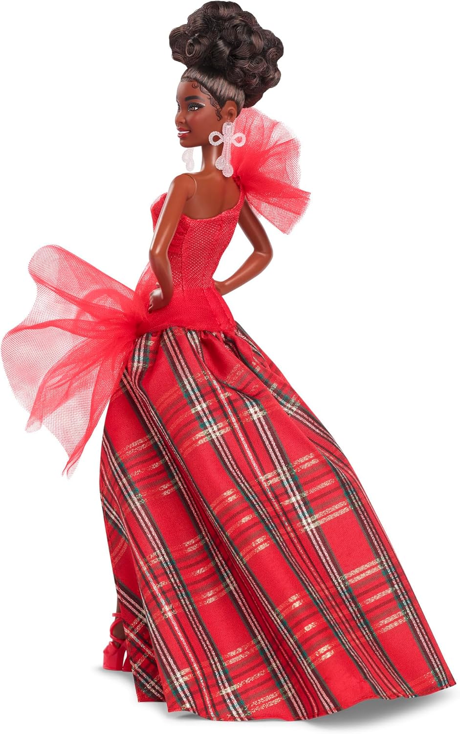 Muñeca Barbie Signature, Moda Navideña 2024, Gown a Cuadros