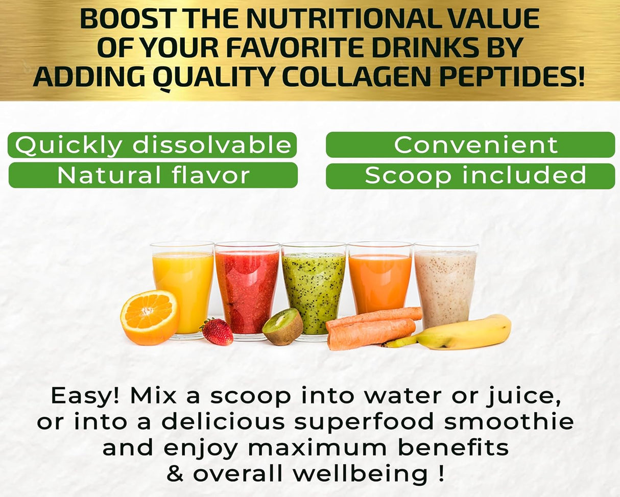 Péptidos de colágeno en polvo con vitamina C y ácido