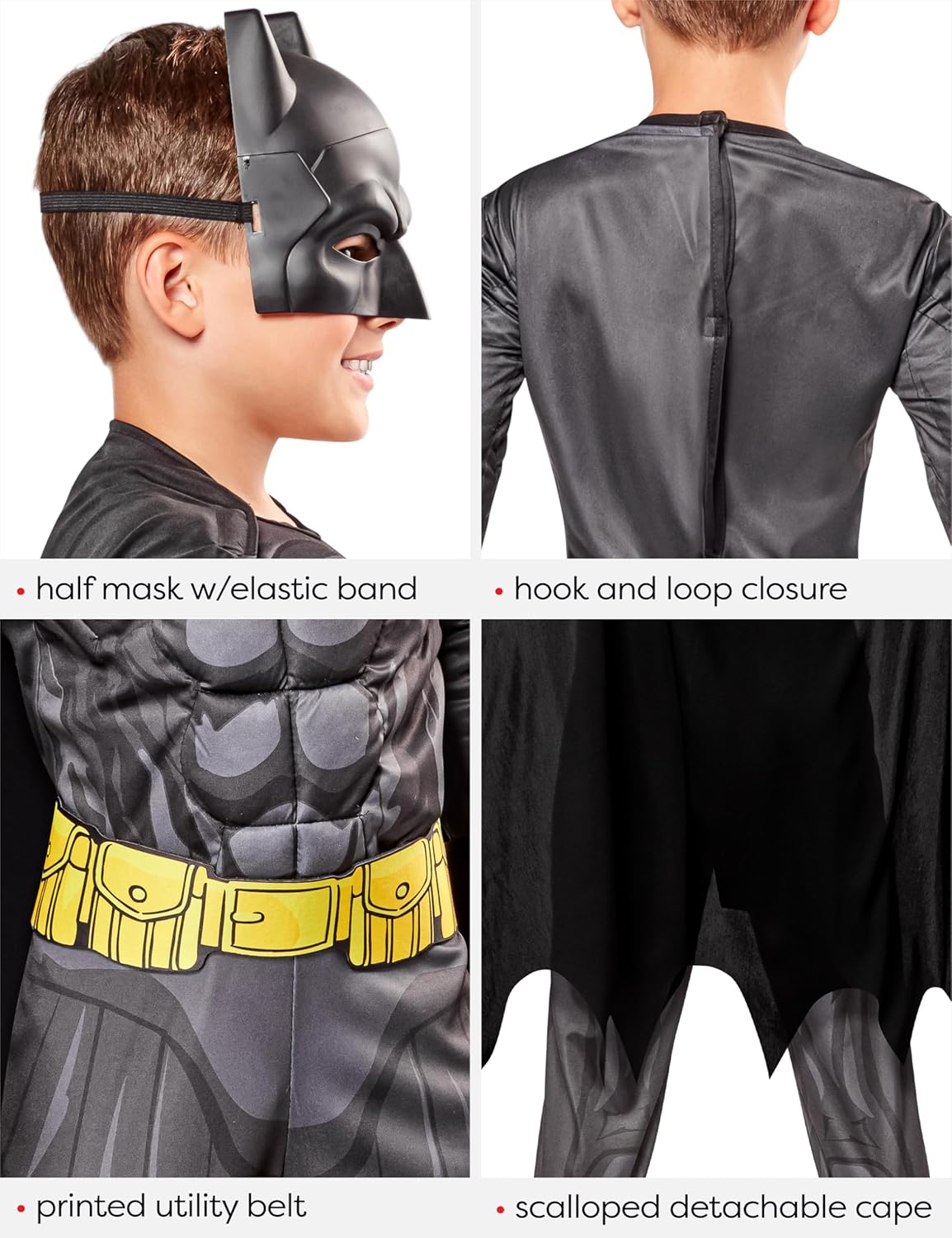 Disfraz Deluxe Batman para niño Rubie's, DC Comics, talla infantil