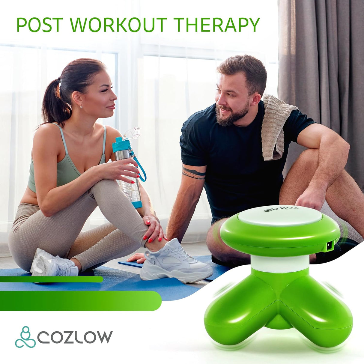 Masajeador de Mano Mini - Potente Vibración - 2 Modos de Uso