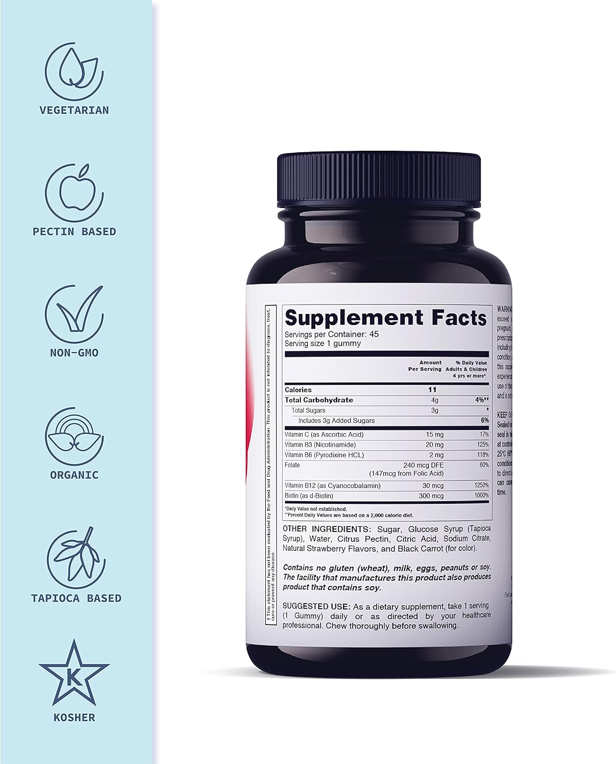 Suplemento Energy Gomitas de vitaminas del complejo B B3