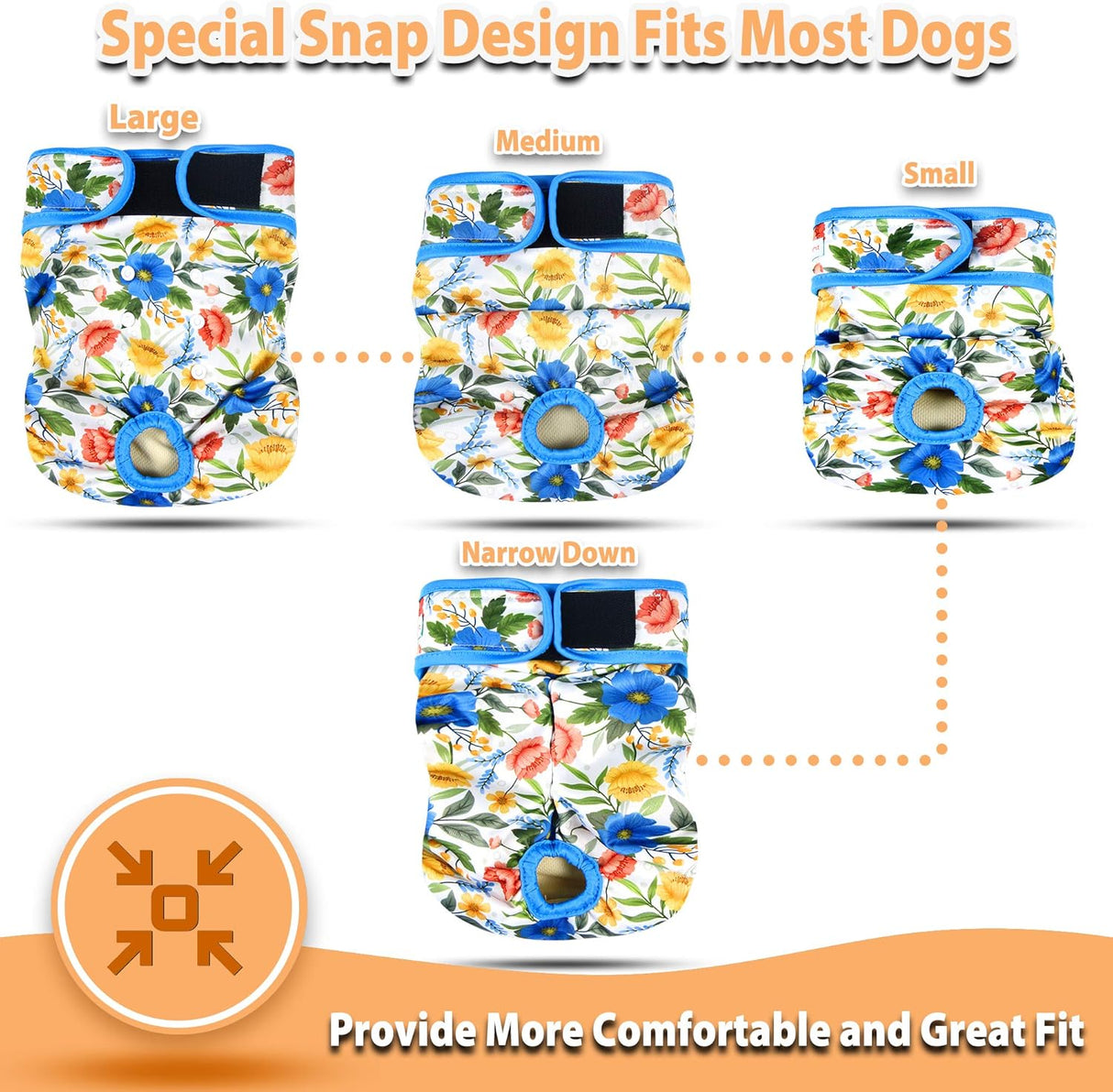 Langsprit - Pañales lavables para perro hembra calzones