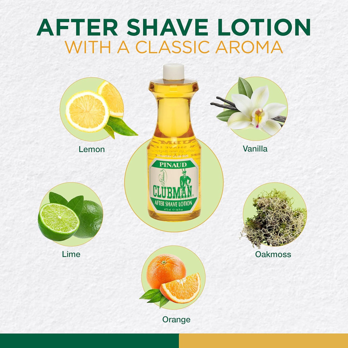 Loción After Shave Clubman Pinaud, 16 oz, Aroma Masculino