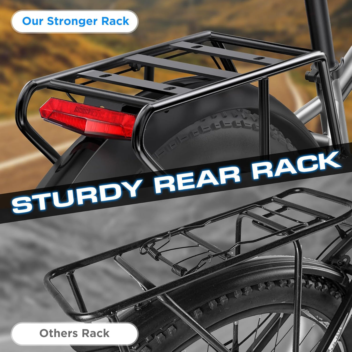 Bicicleta Eléctrica 750W, 25MPH, 60M, Suspensión, Modelo EBIKE