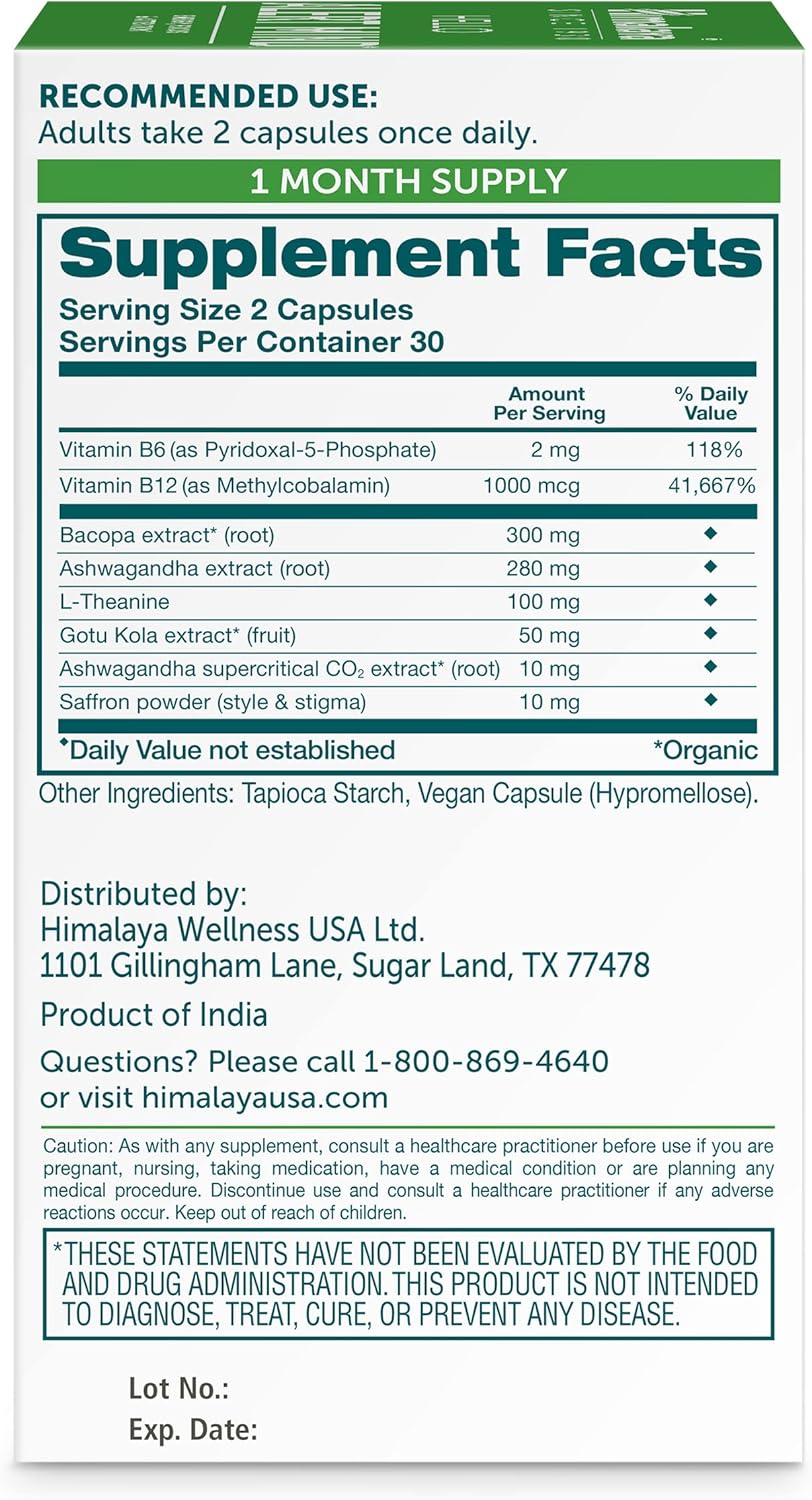 Himalaya Hello Alert Mind con Ashwagandha Bacopa L-teanina