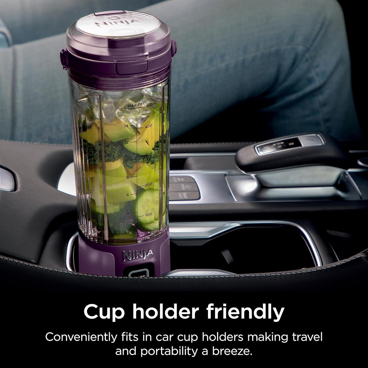 Licuadora portátil Ninja BC151PR, 18oz, recargable USB-C