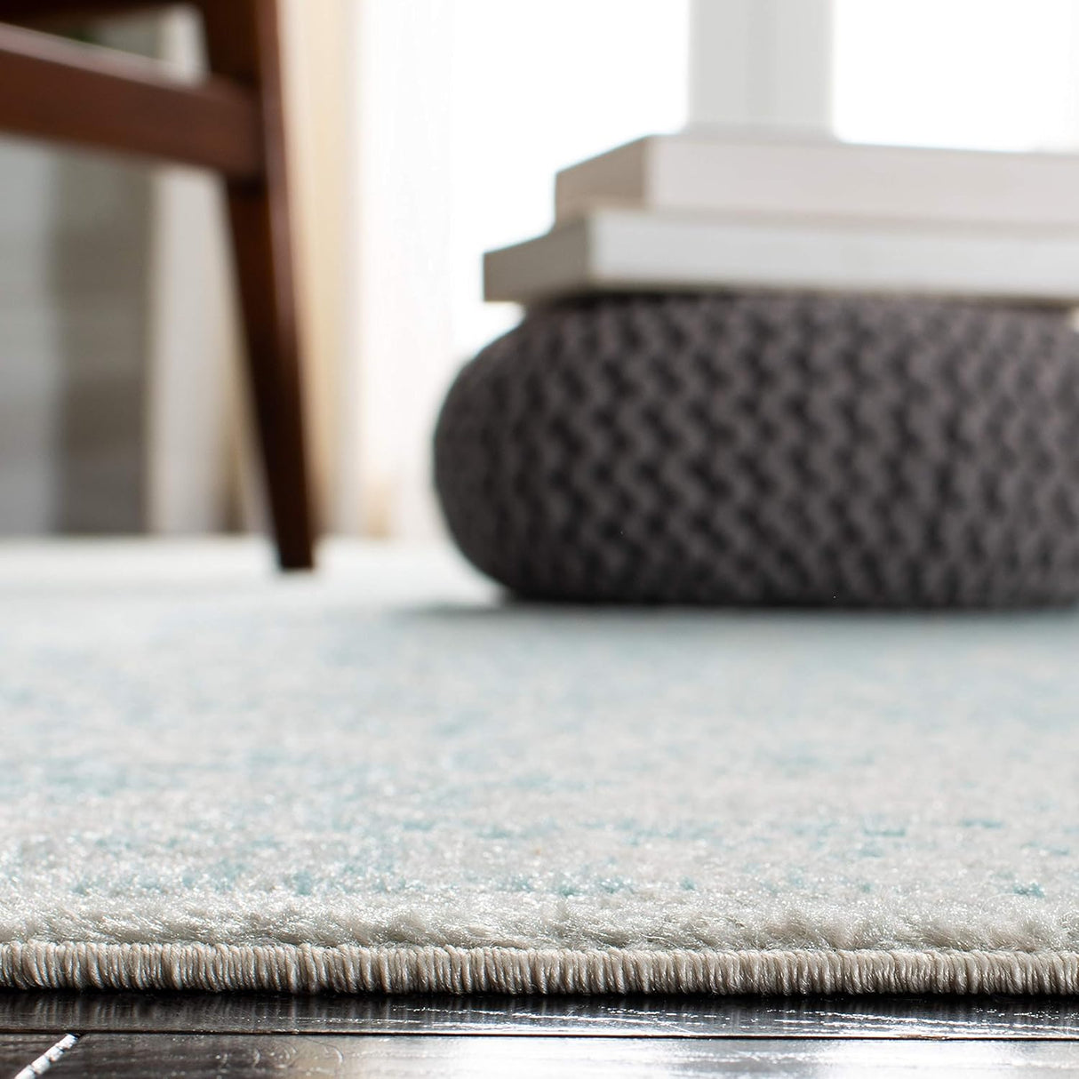 Alfombra cuadrada de diseño oriental, fácil cuidado, modelo EVK256J