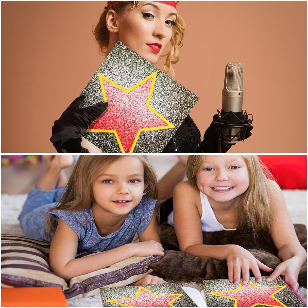 Gersoniel 38 Packs Decoración con Estrellas para Fiesta Oscar