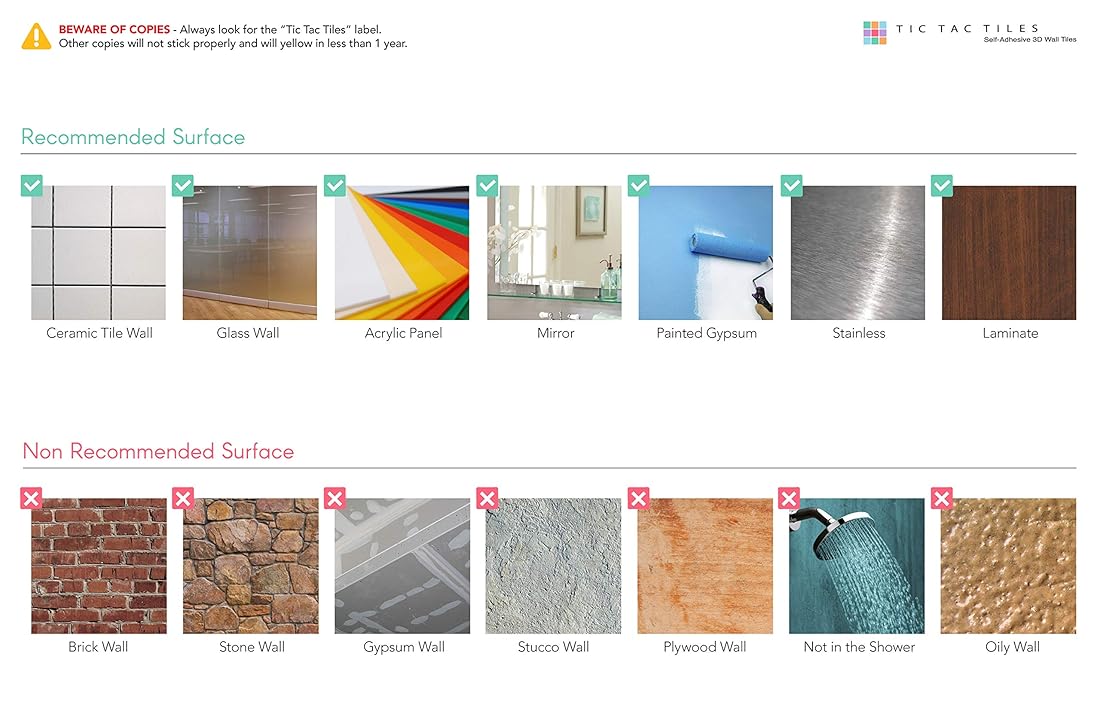 Azulejo de pared antiadherente pelar y pegar en guijarro