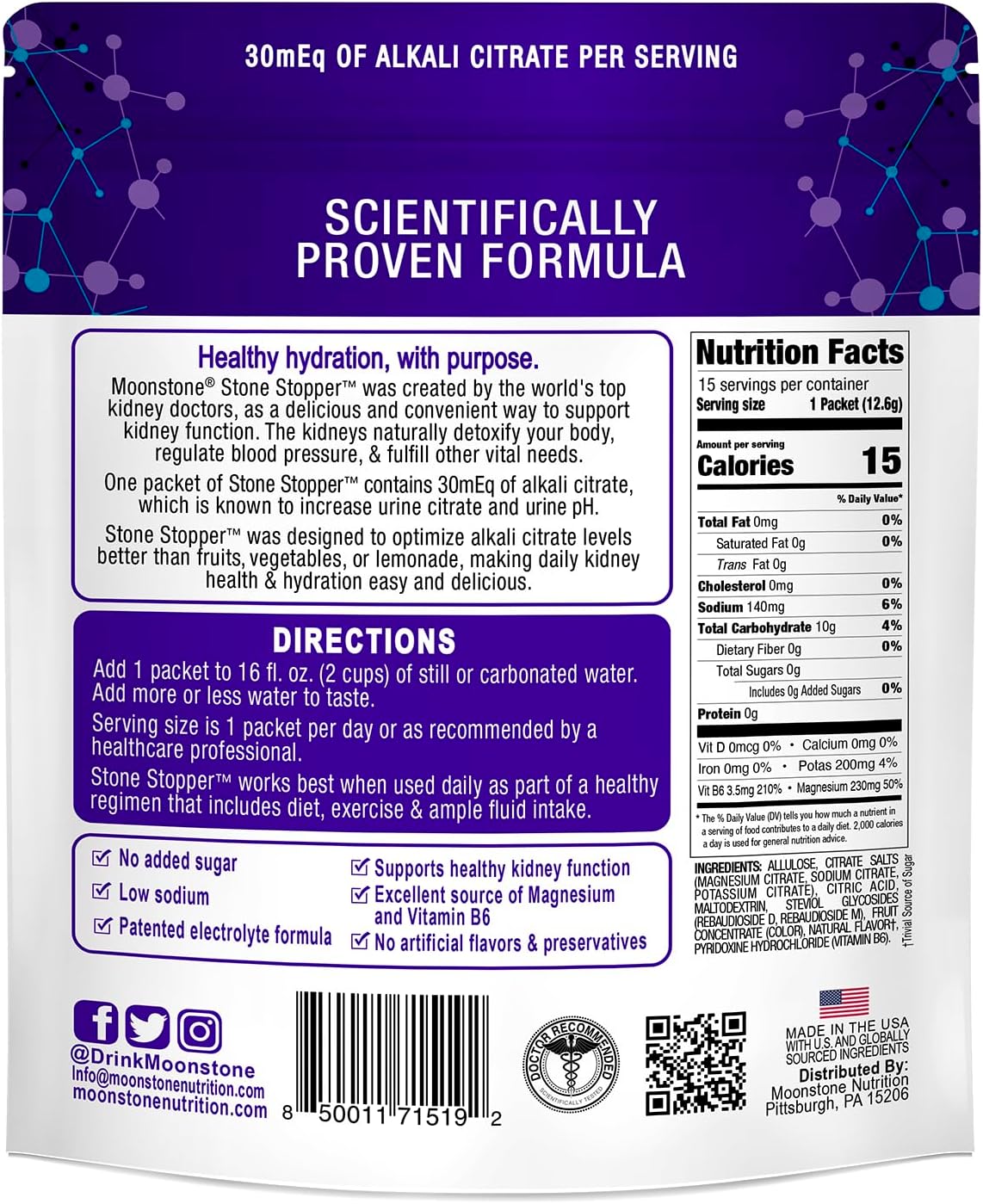 Mezcla de bebida para hidratar electrolitos Keto
