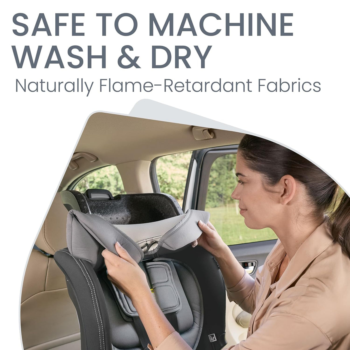 Asiento convertible para automóvil de 17 pulgadas grafito