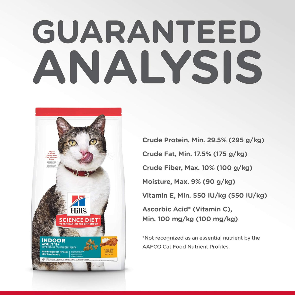 Alimento seco para gatos de interior, Adultos 11+