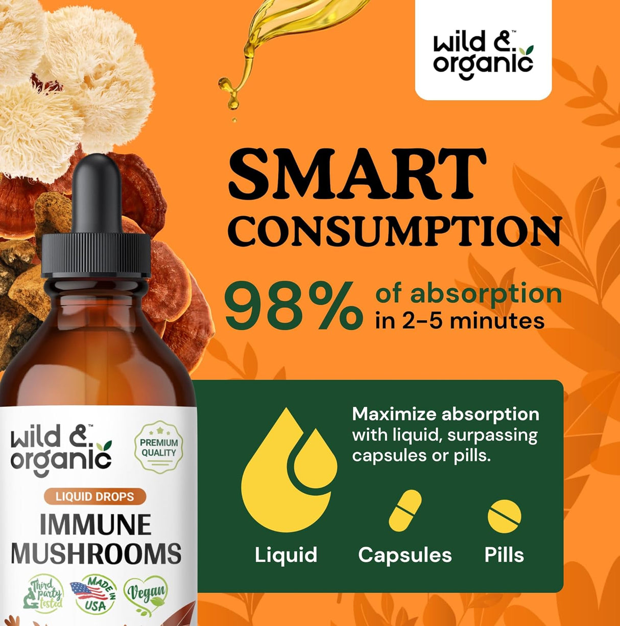 Suplemento Inmunológico de Hongos - Extracto Orgánico 8-en-1