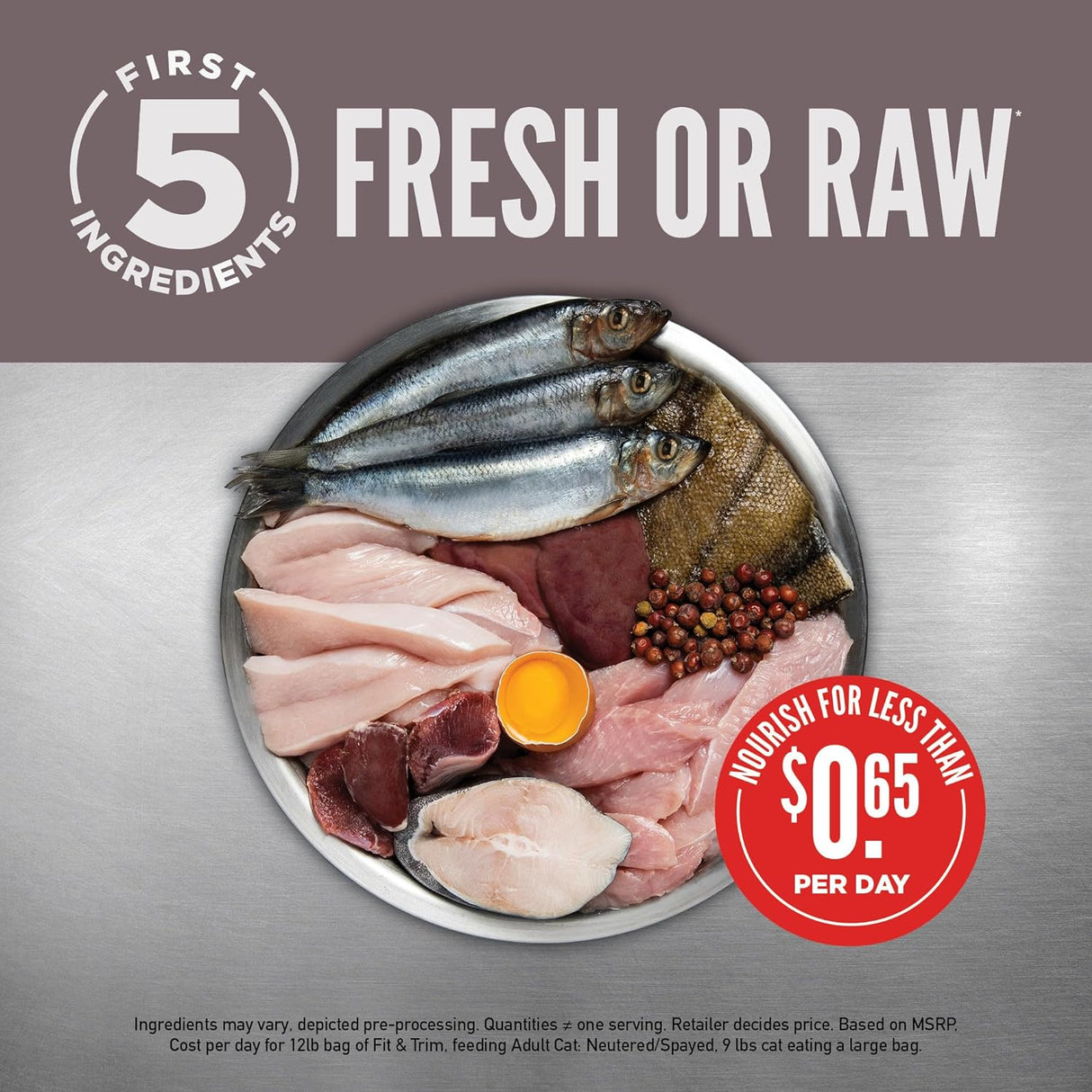 ORIJEN Fit and Trim - Alimento seco para gatos, sin granos, para gatos adultos, con ingredientes de presas integrales, 4 libras