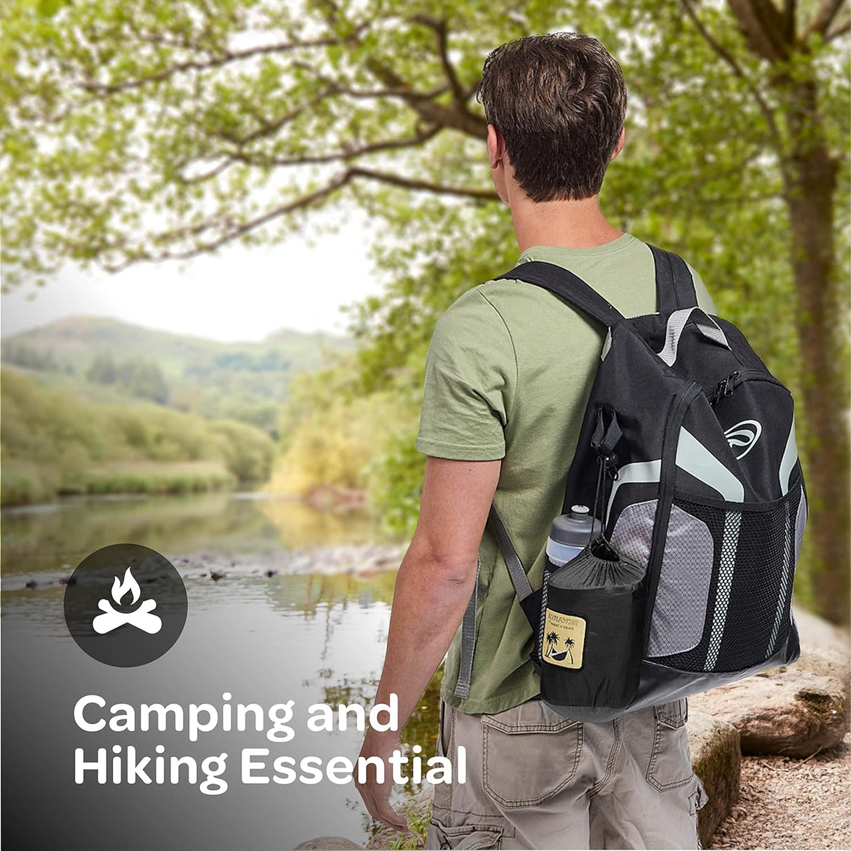 Durable Hammock 400 lb Capacity, Nylon Camping Hammock Chair