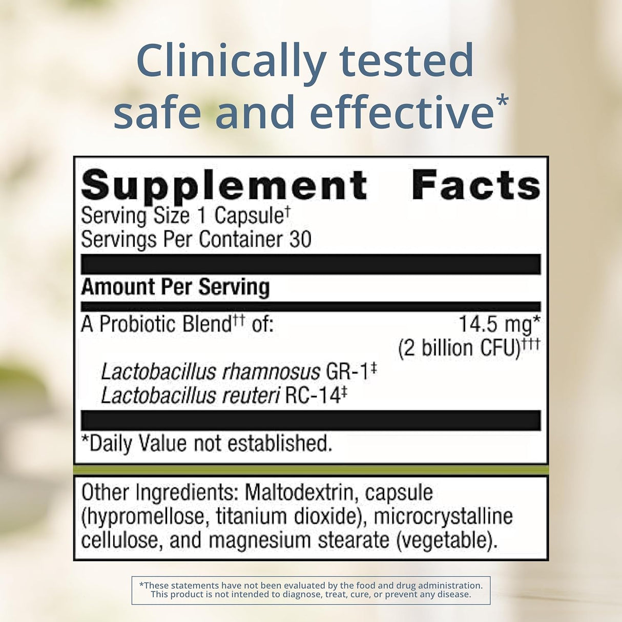 Suplemento Probióticos para mujer para la salud vaginal 30u