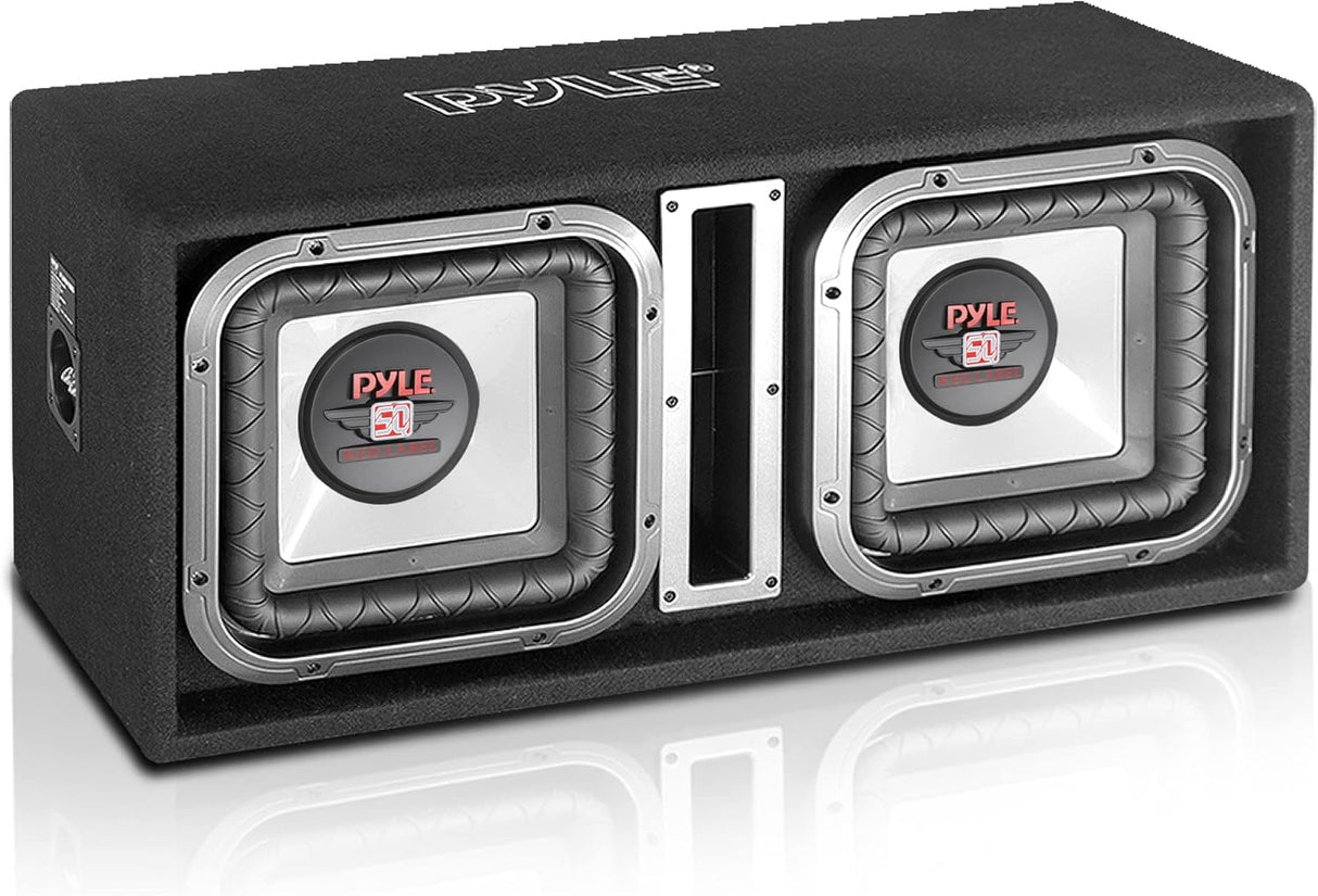 Parlante de caja de subwoofer dual PYLE PLSQ210BS
