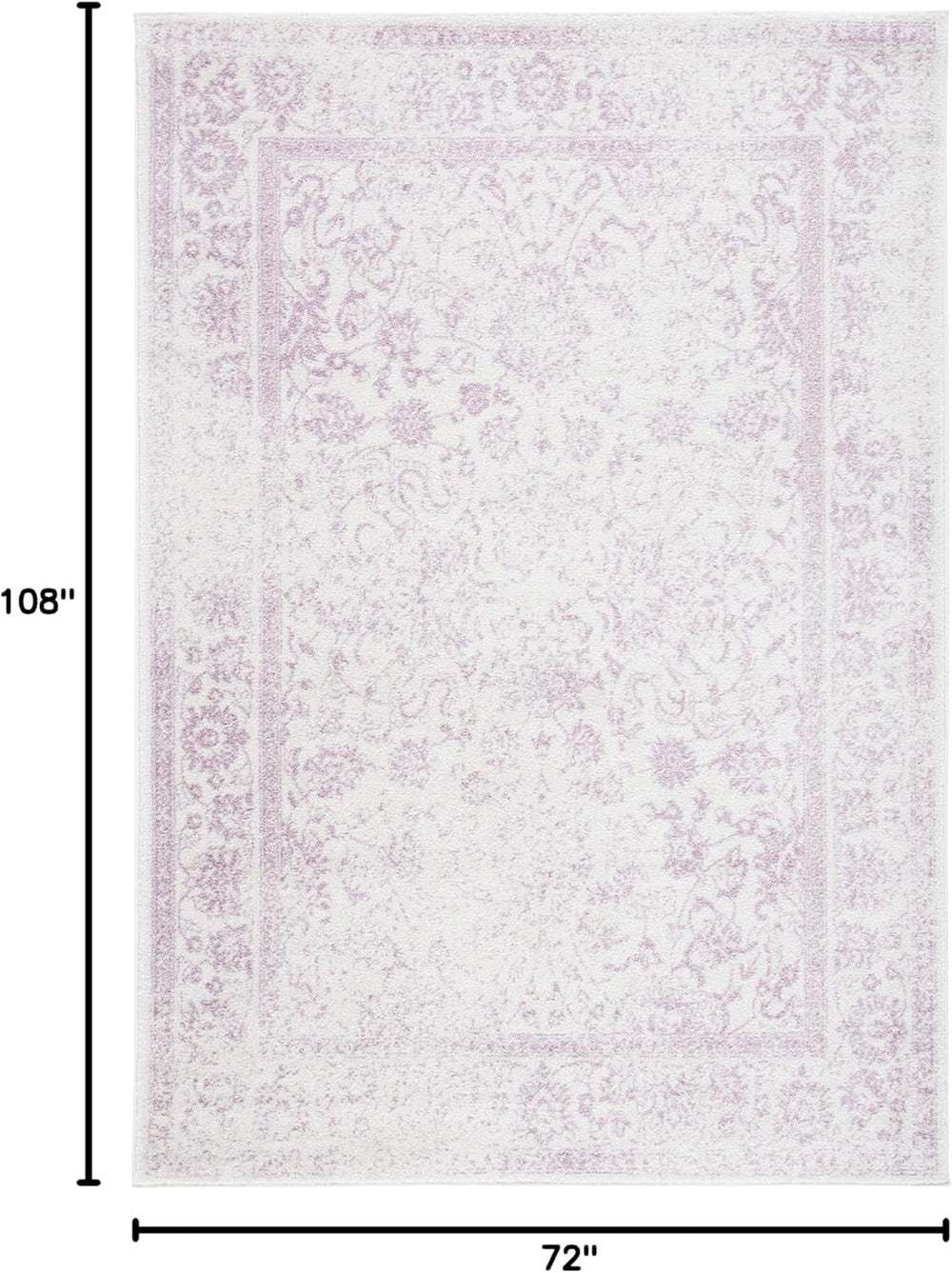 Alfombra de área, diseño oriental desgastado, modelo ADR109U