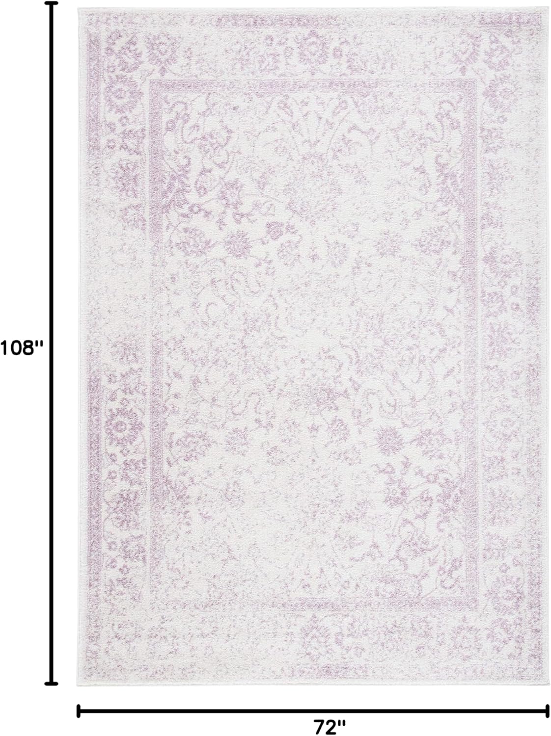 Alfombra de área, diseño oriental desgastado, modelo ADR109U