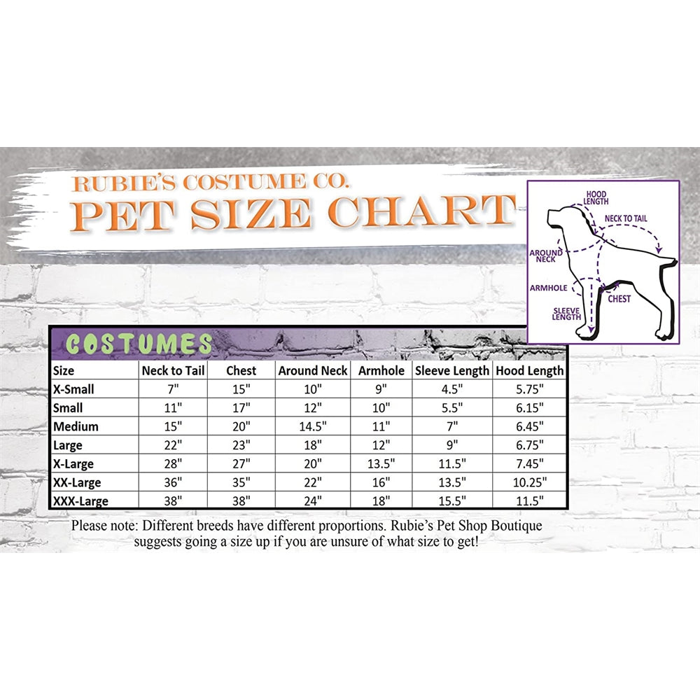 Disfraces del Mago de Oz color azul para perro talla XL