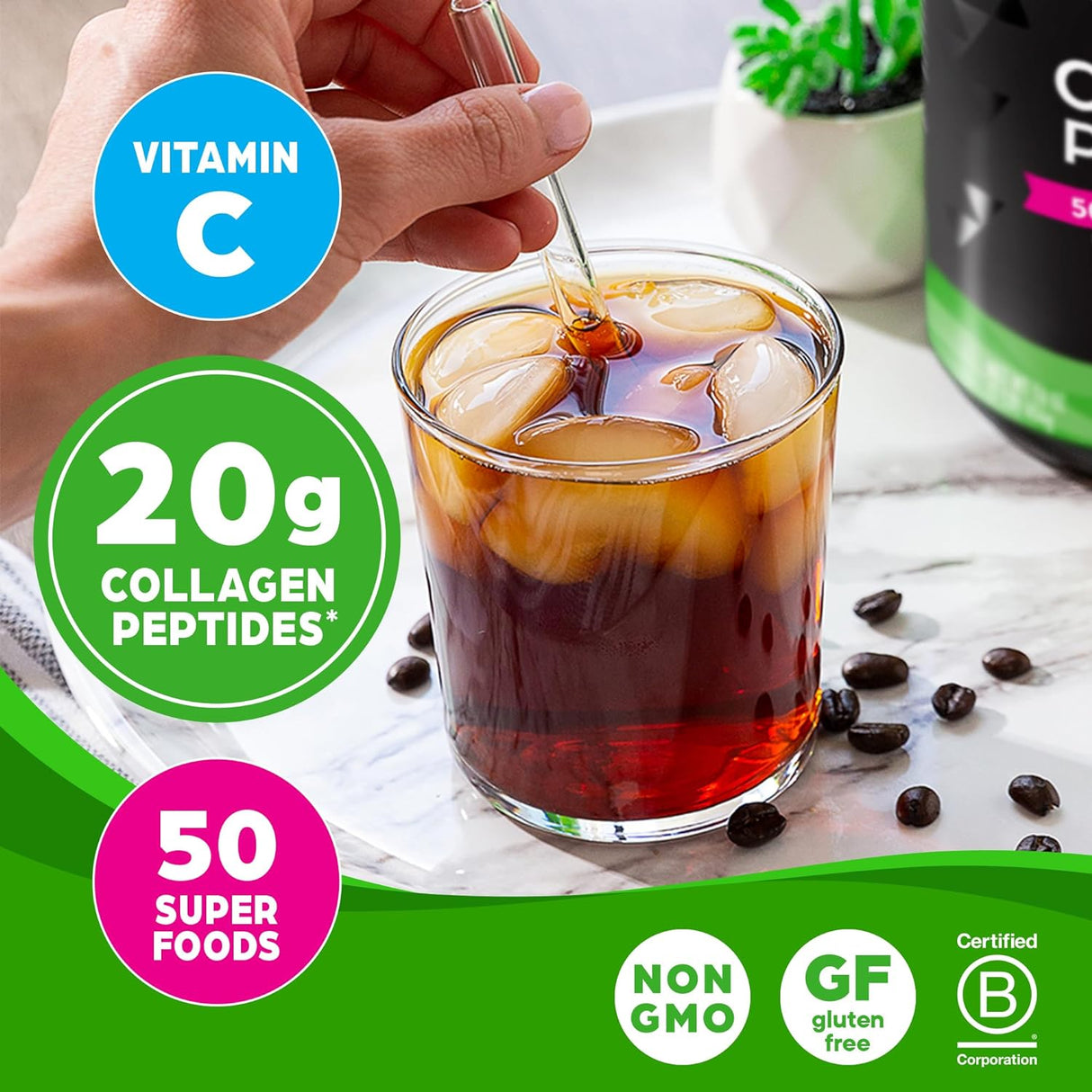 Péptidos de Colágeno Hidrolizados + Superalimentos