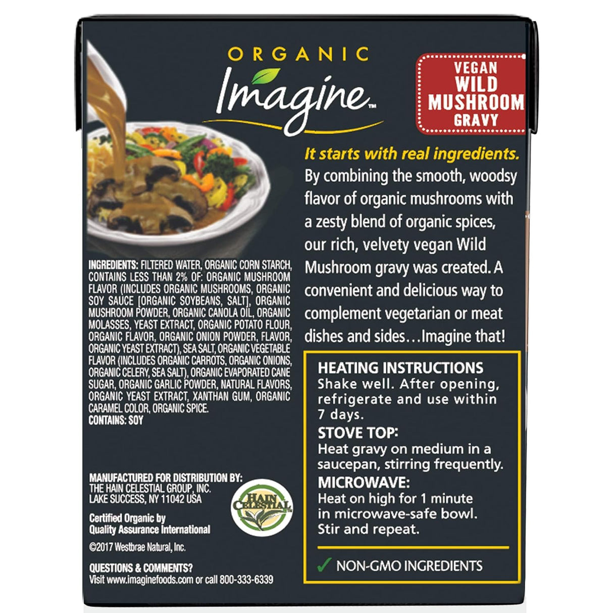 Imagine Salsa orgánica, hongo silvestre vegano, 13.5 onzas (paquete de 12)