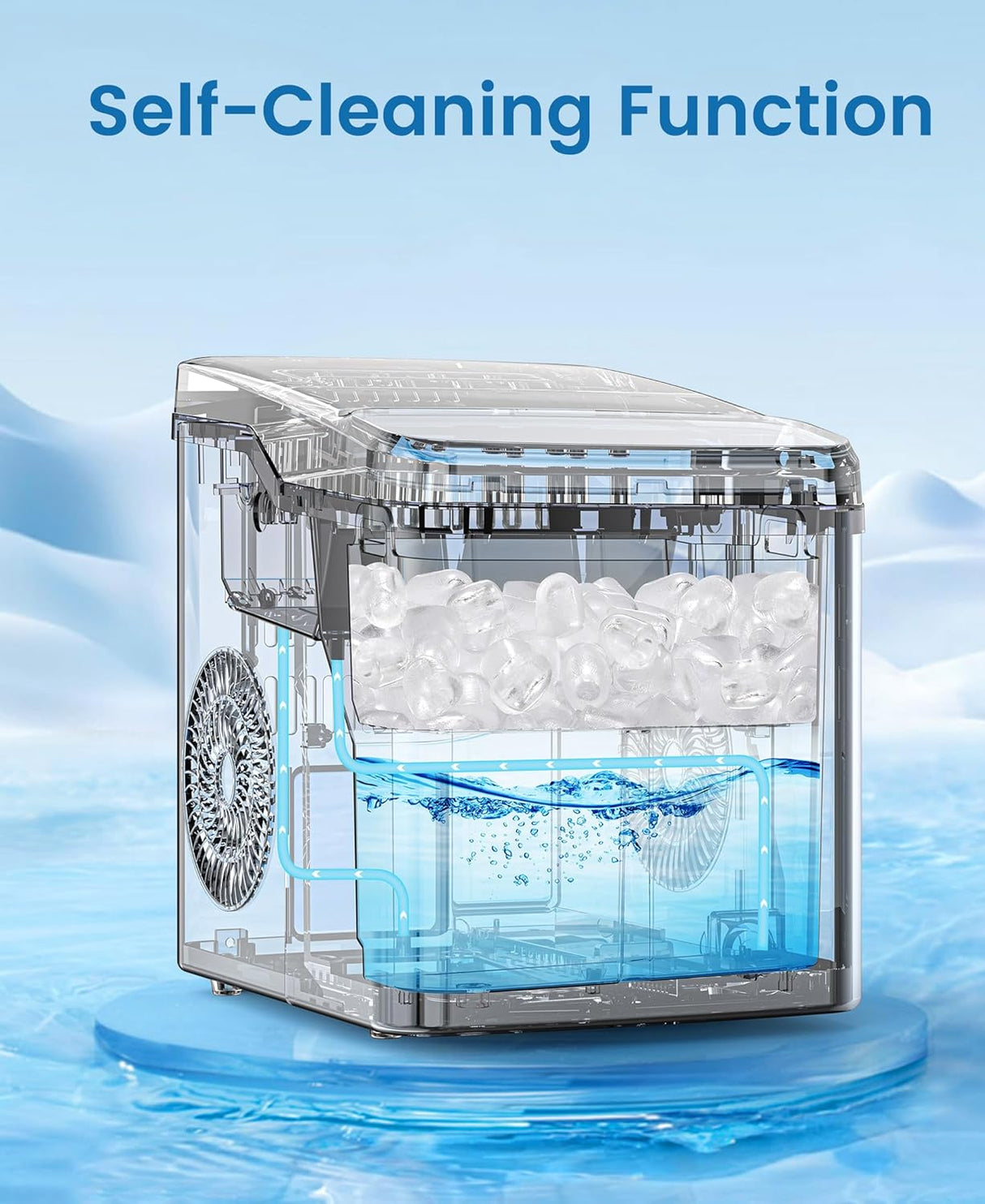 Máquina de hielo autolimpiante con cesta Z4701-BLACK COWSAR