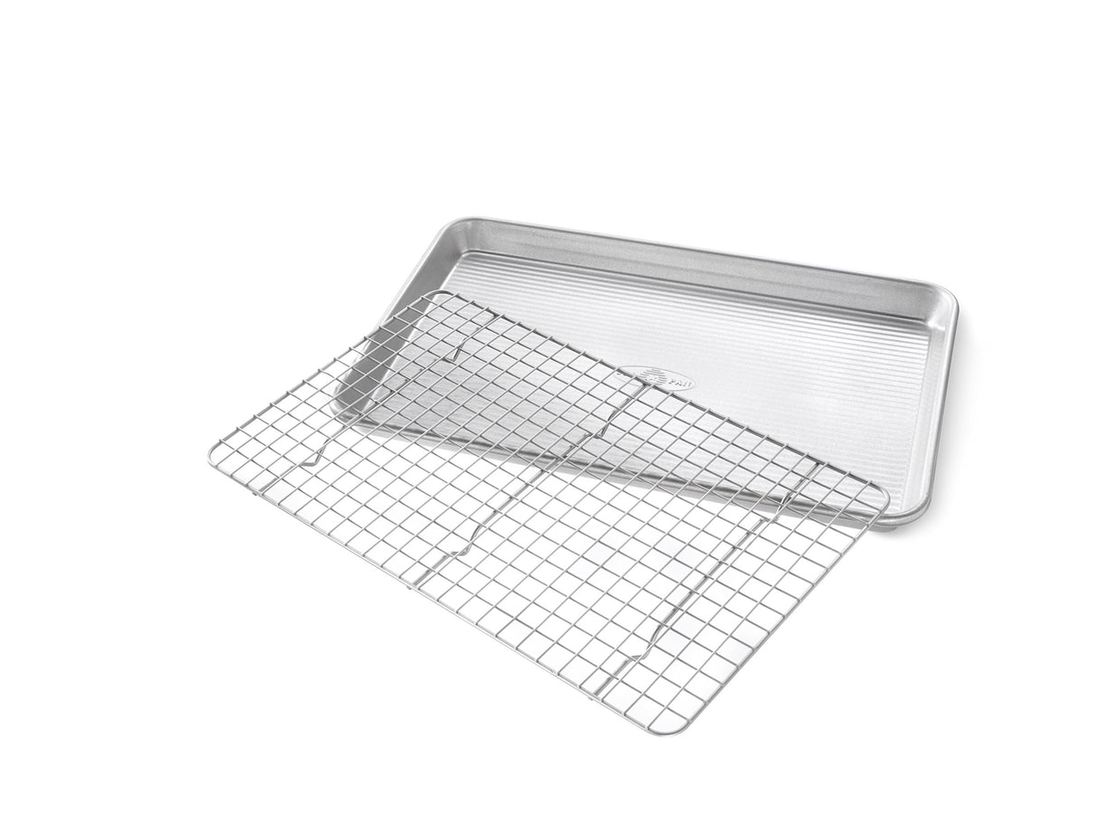 Bandeja para hornear y rejilla antiadherente para hornear