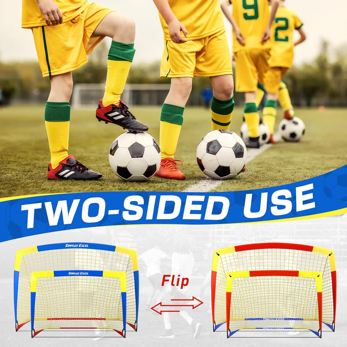 Porteria de futbol plegable para niños