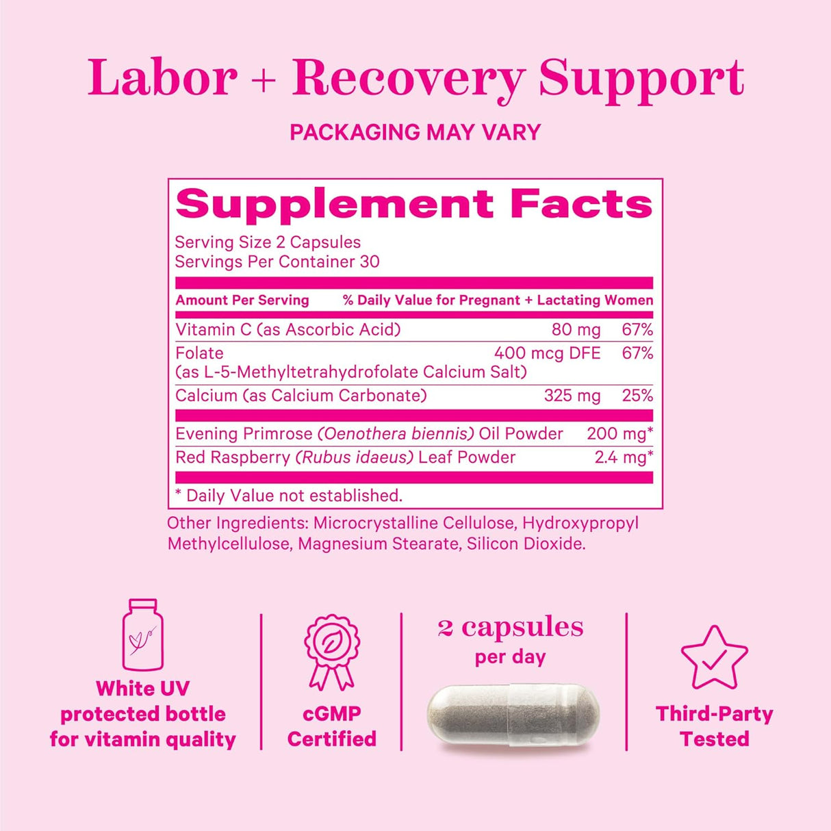 Suplemento de aceite de onagra con té de hoja de frambuesa