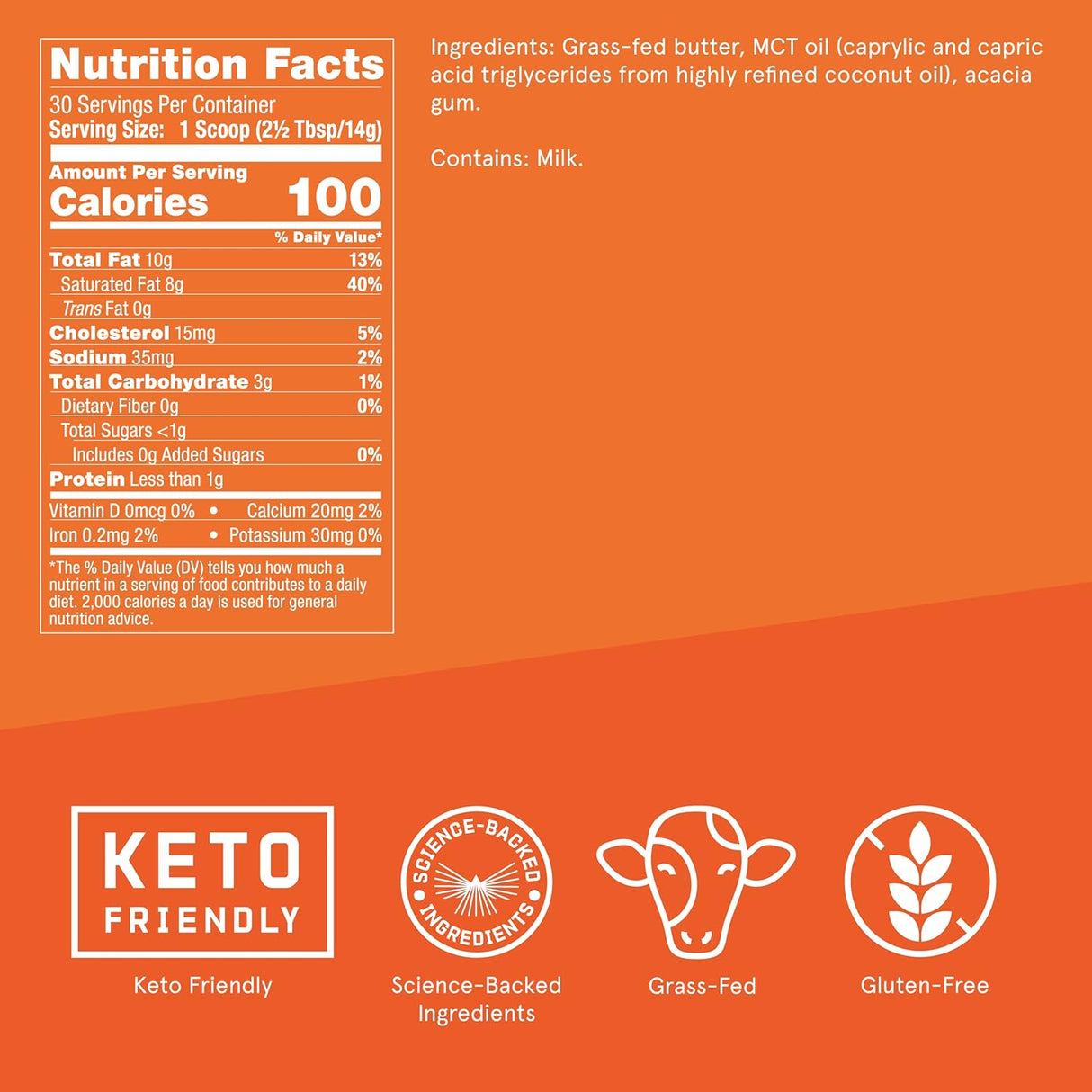 Suplemento Crema original 14.8 onzas crema de café keto