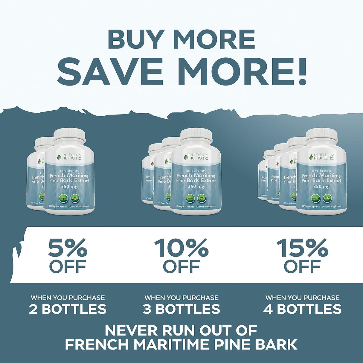 Suplementos Extracto de corteza de pino 350 mg - 180 cápsula